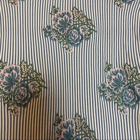 Zara Woman’s Striped Floral Front Tie/Button Shirt - Picture 9 of 12